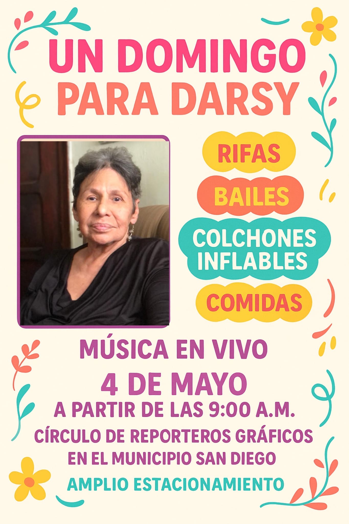 Un domingo para Darsy» el 4 de mayo en el Círculo de Reporteros Gráficos